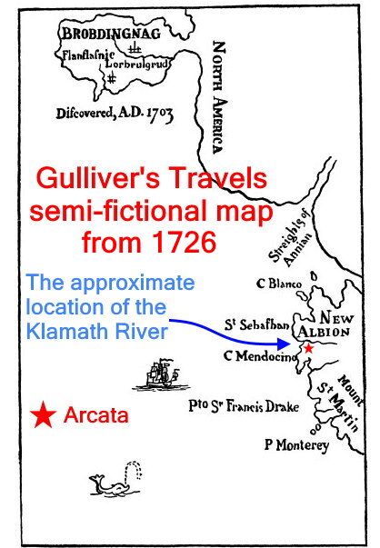 Gulliver's crew flees after seeing a giant, leaving him stranded on  Brobdingnag] | Mount Allison University Libraries & Archives