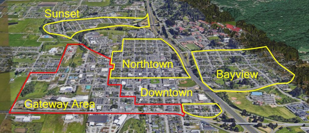 Maps of the neighborhoods: Sunset, Bayview, Downtown, Northtown ...